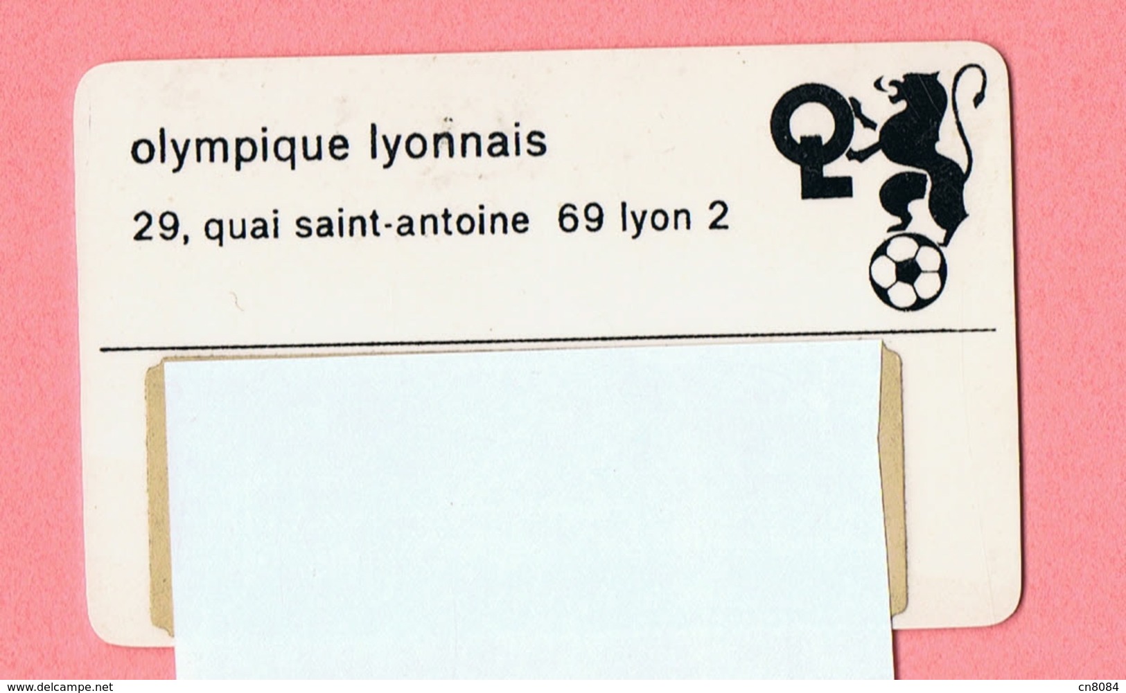 CARTE ABONNEMENT OLYMPIQUE LYONNAIS , DEBUT ANNEE 70 , Carte Plastique - Autres & Non Classés