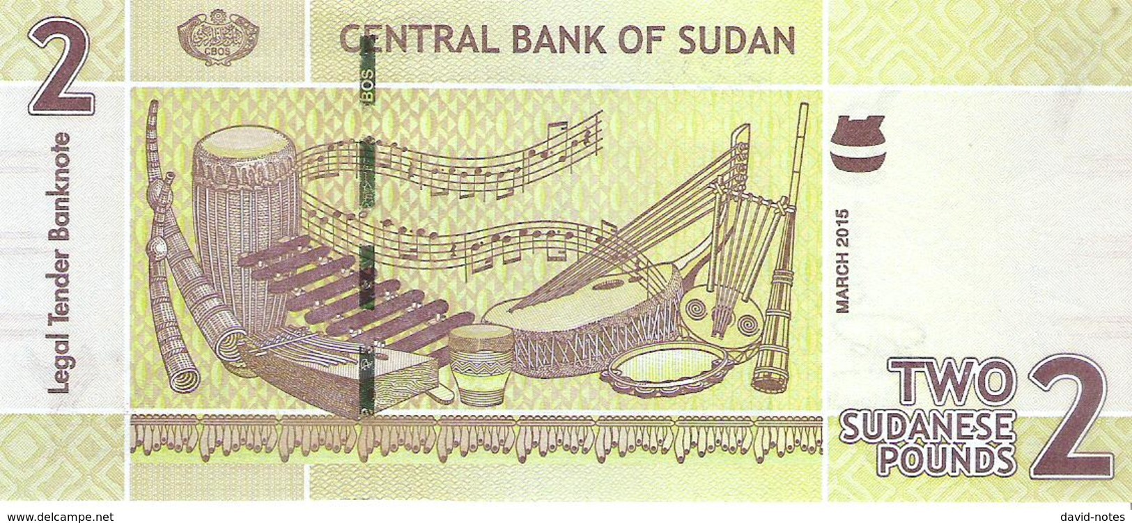 Sudan - Pick 71 - 2 Pounds 2015 - Unc - Soudan