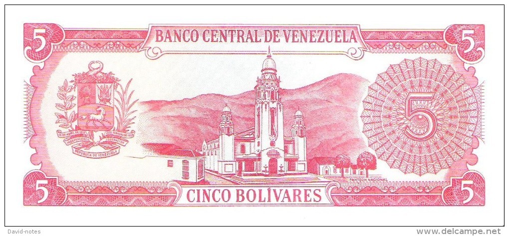 Venezuela  - Pick 70 - 5 Bolivares 1989 - Unc - Venezuela