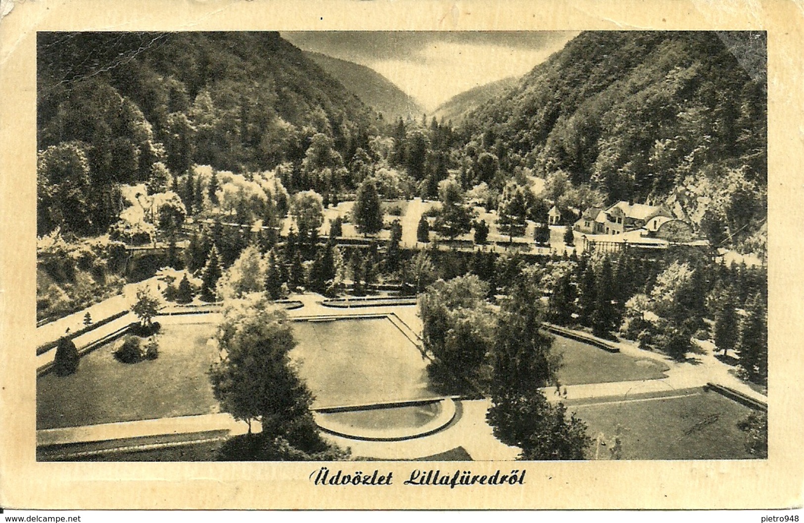 Lillafured (Hungary, Ungheria) Udvozlet Lillafuredrol, Panoramic View, Vue, Ansicht, Scorcio Panoramico - Ungheria