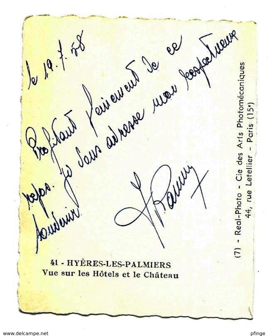 Hyères-les-Palmiers, 1958 - Orte