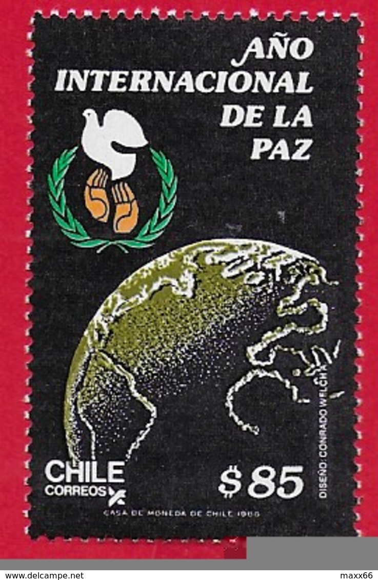 CILE CHILE MNH - 1986 International Peace Year - 85 $ - Michel CL 1152 - Cile