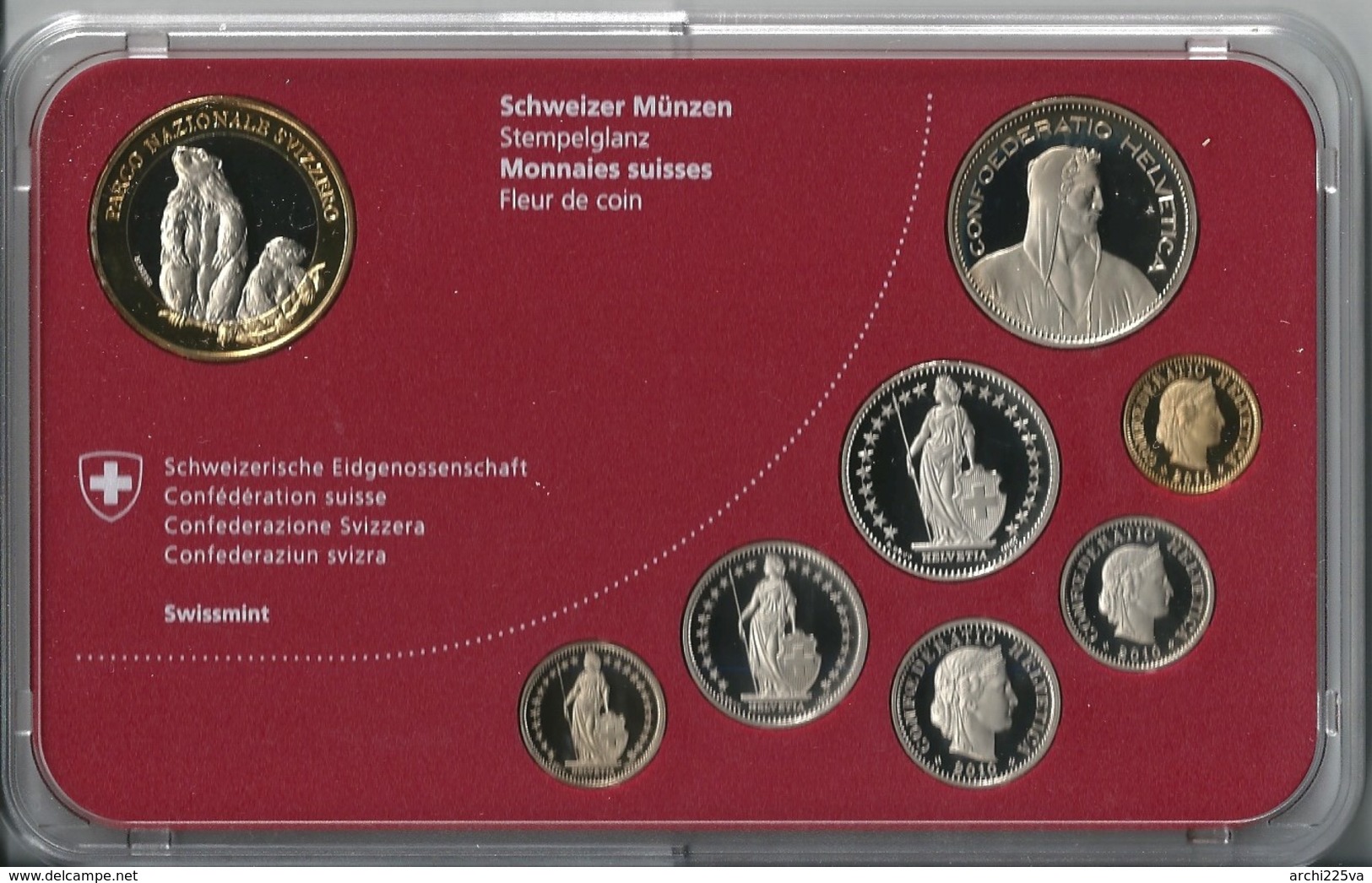 SVIZZERA 2010 - Parco Nazionale - DIVISIONALE FDC - N.° 9 Pezzi - Con 5 + 10 CHF (Fr. Sv.) Confezione Originale - Other & Unclassified