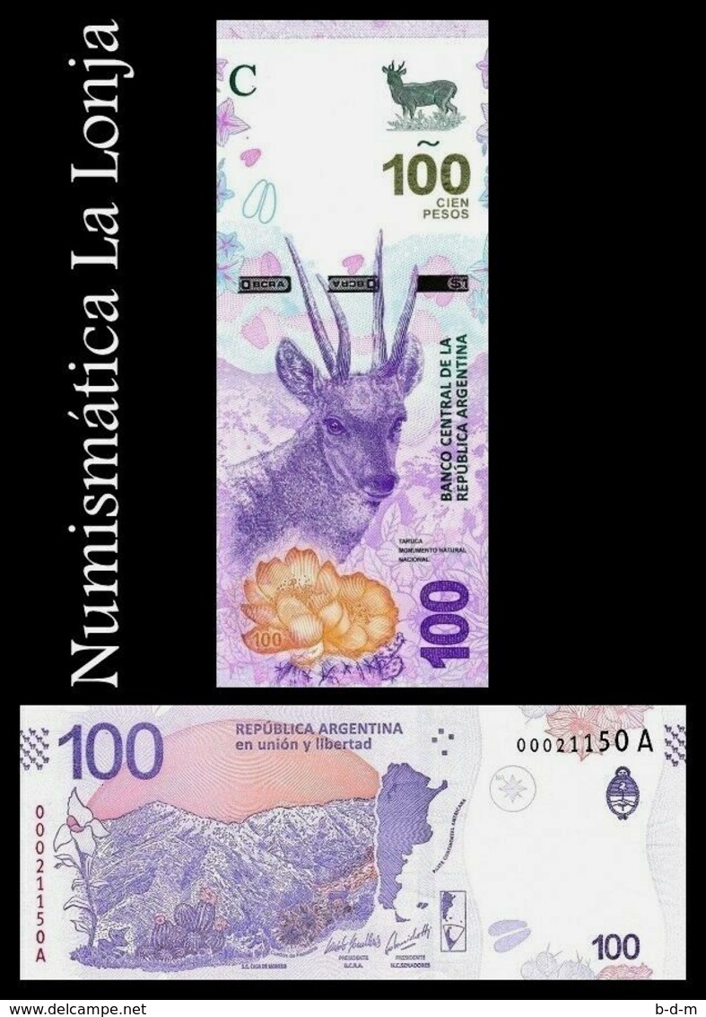 Argentina 100 Pesos Taruca 2018 Pick New Design SC UNC - Argentina