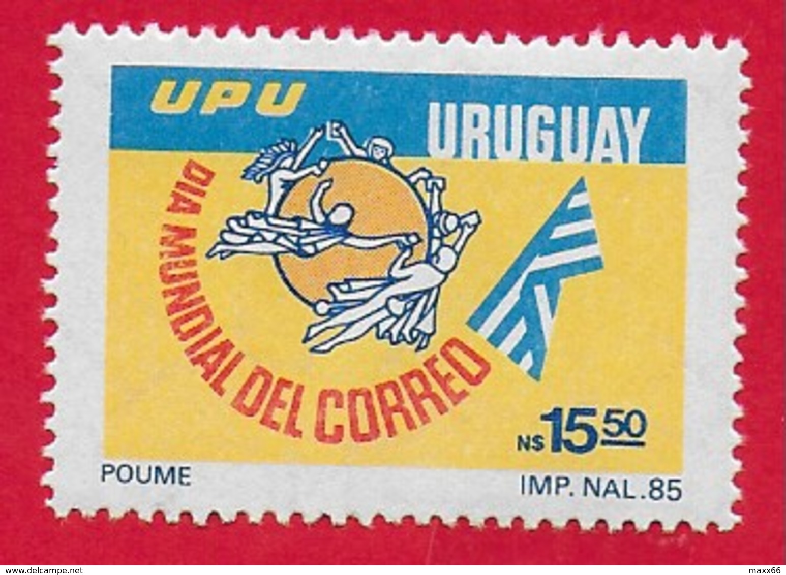 URUGUAY MNH - 1986  World Post Day - 15,50 N$ - Michel UY 1724 - Uruguay