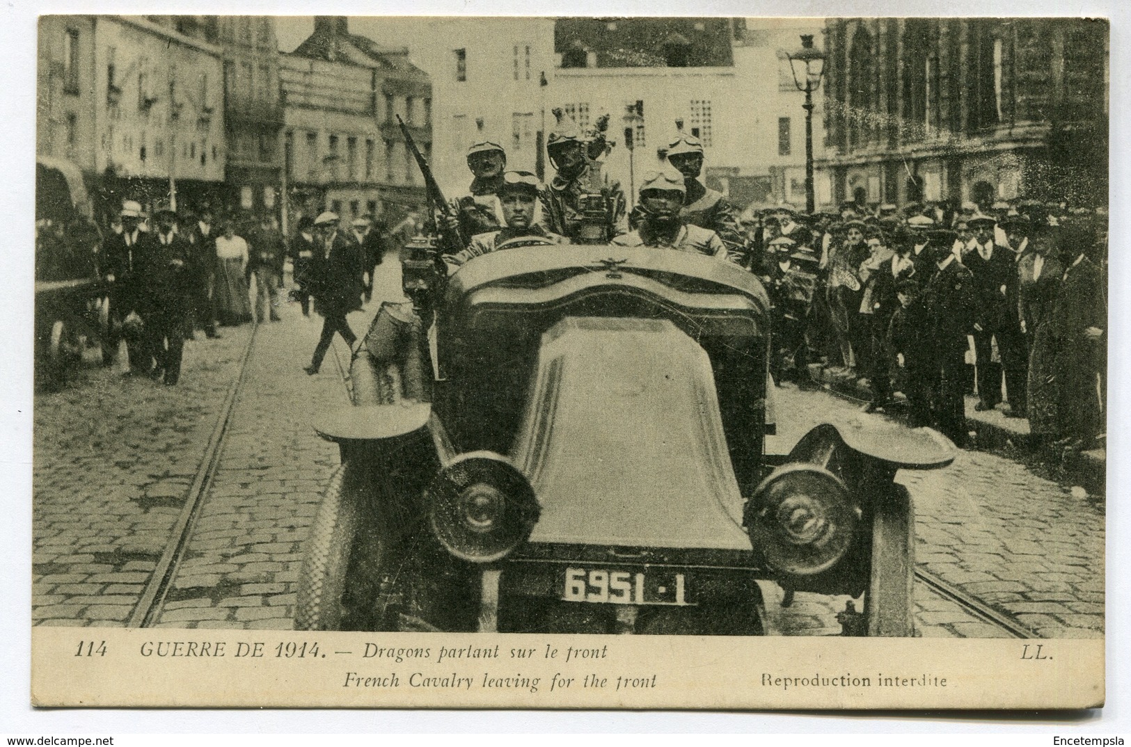 CPA - Carte Postale - Militaria - Dragons Partant Sur Le Front (M7093) - Weltkrieg 1914-18