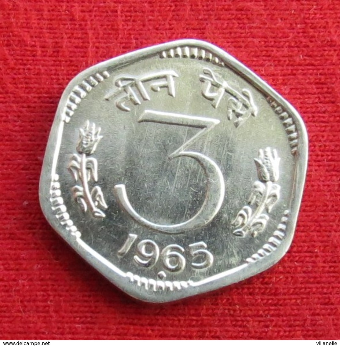 India 3 Paise 1965 (b) KM# 14.1 Inde Indie - India