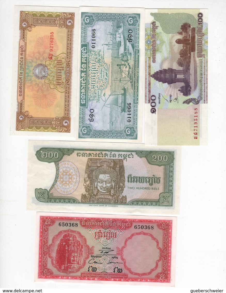 B32 - CAMBODGE Lot De 5 Billets 1er Choix - Cambodia