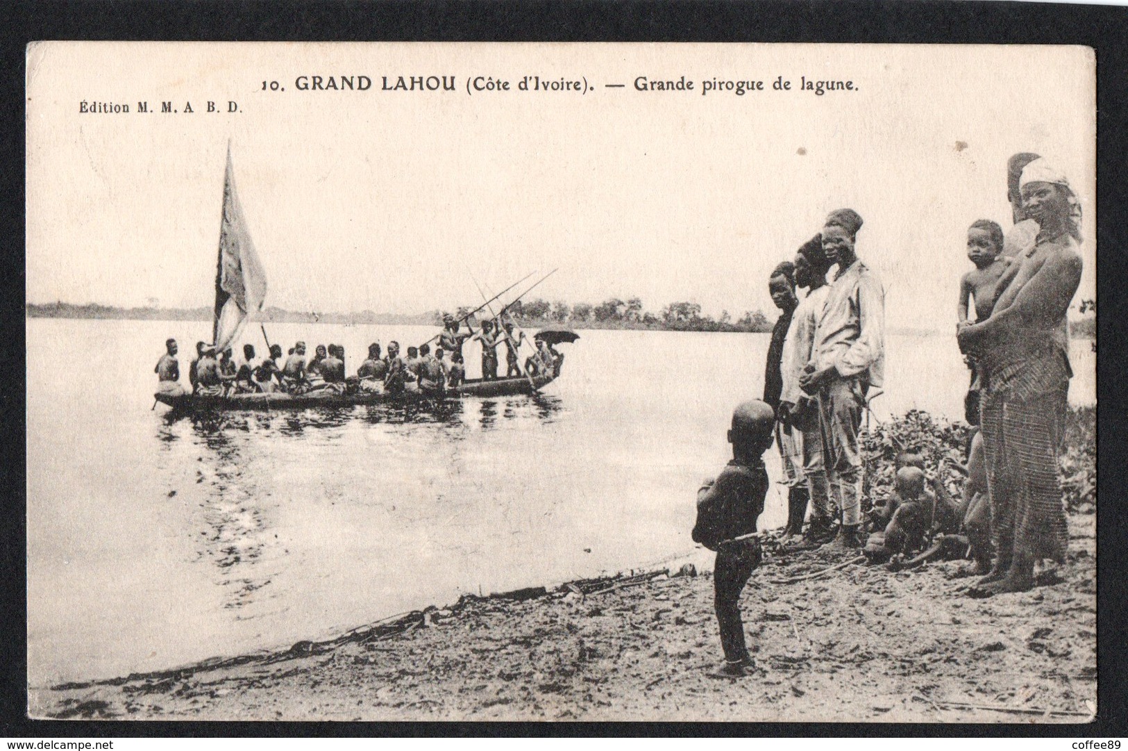 AFRIQUE - COTE D'IVOIRE - GRAND LAHOU - Grande Pirogue De Lagune - Côte-d'Ivoire