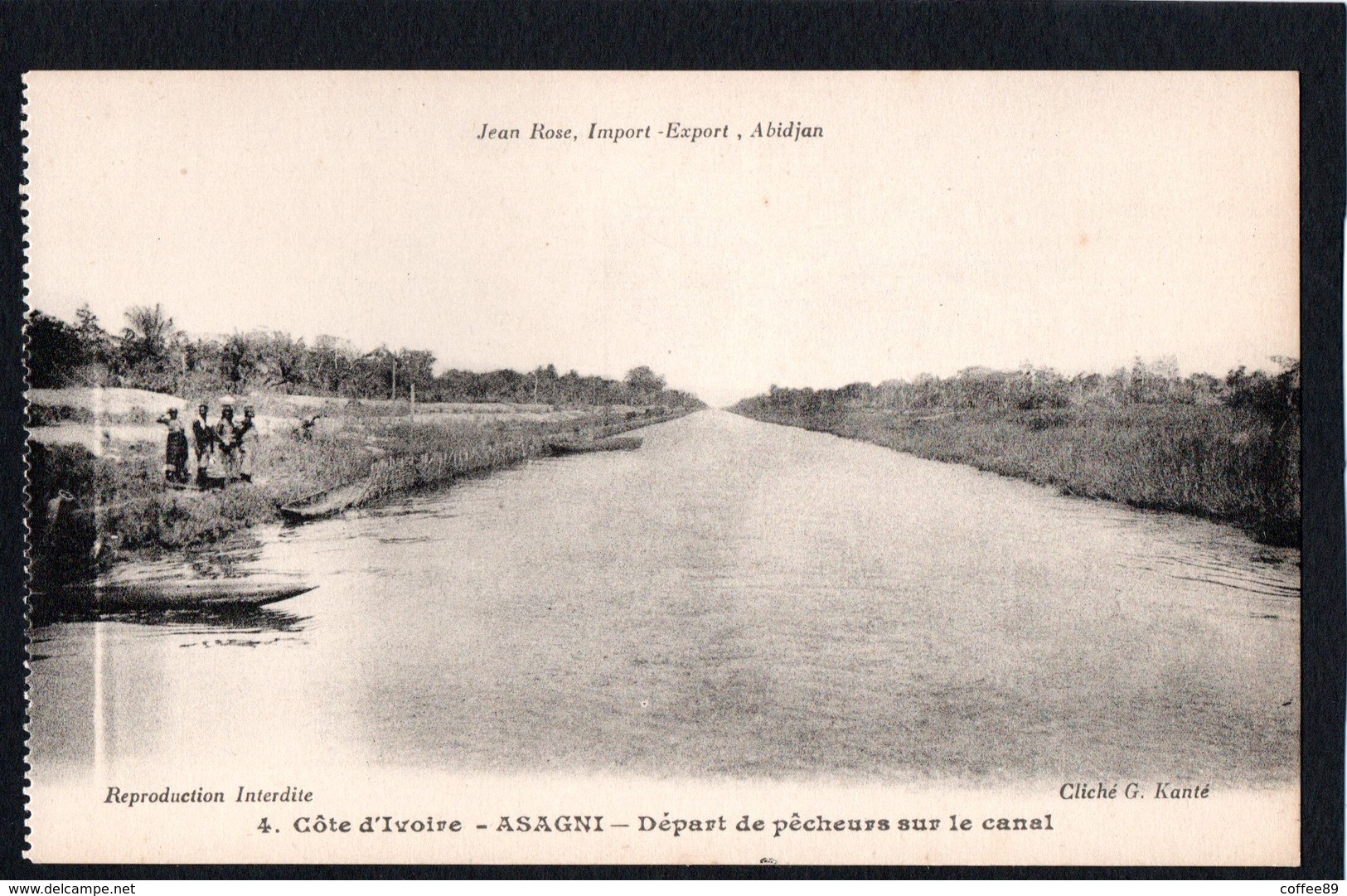 AFRIQUE - COTE D'IVOIRE - ASAGNI - Départ De Pêcheurs Sur Le Canal - Côte-d'Ivoire