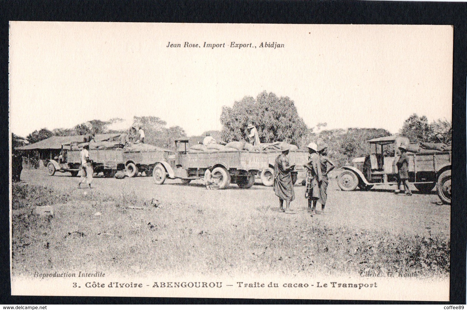 AFRIQUE - COTE D'IVOIRE - ABENGOUROU - Traite Du Cacao - Le Transport - Côte-d'Ivoire