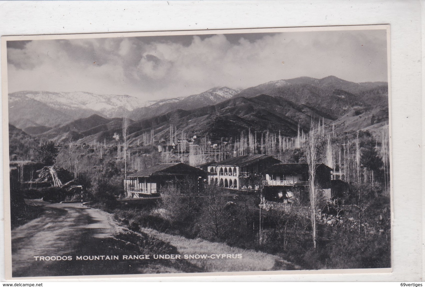 TROODOS MOUNTAINS, Range Under Snow Cyprus, Carte Photo - Chypre