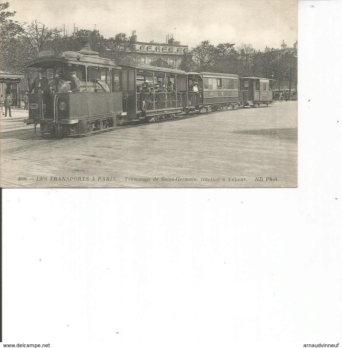 75-LES TRANSPORTS A PARIS TRAMWAYS DE SAINT GERMAIN TRACTION A VAPEUR - Nahverkehr, Oberirdisch