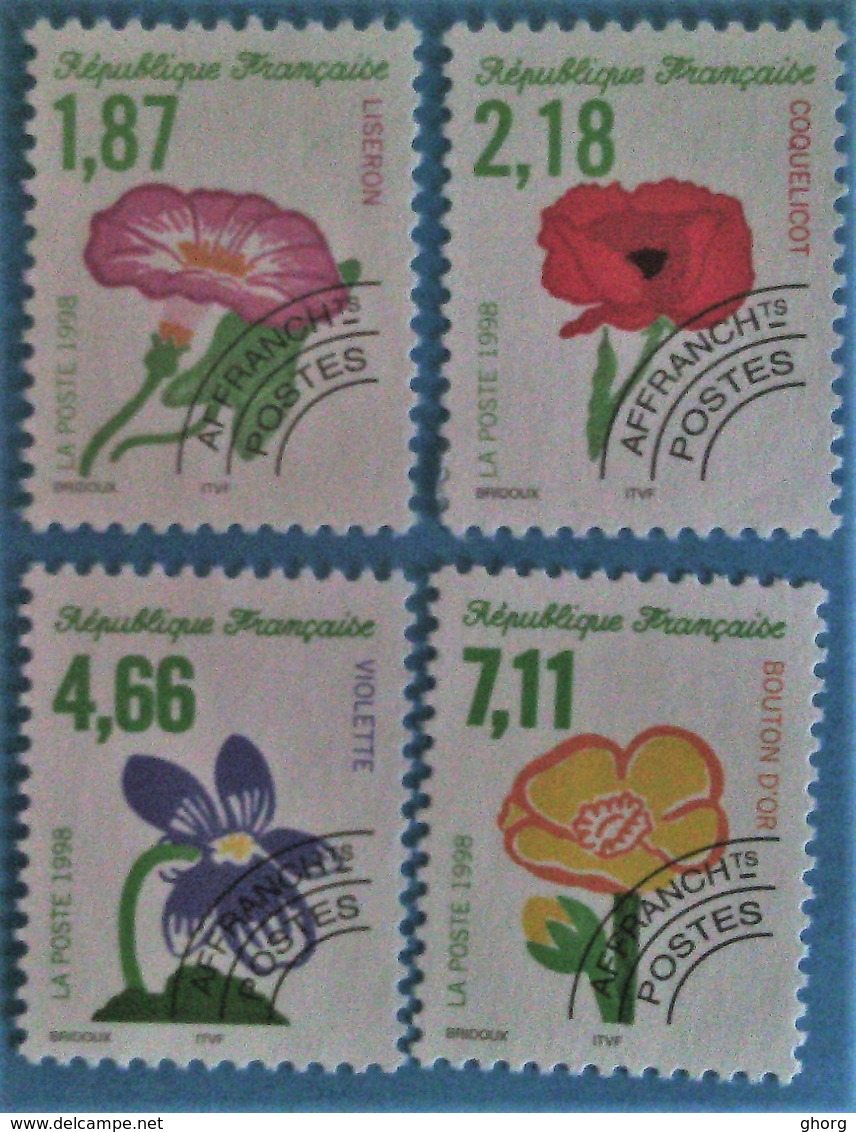 France 1998 : Fleurs Sauvages N° 240 à 243 Oblitéré - 1989-2008