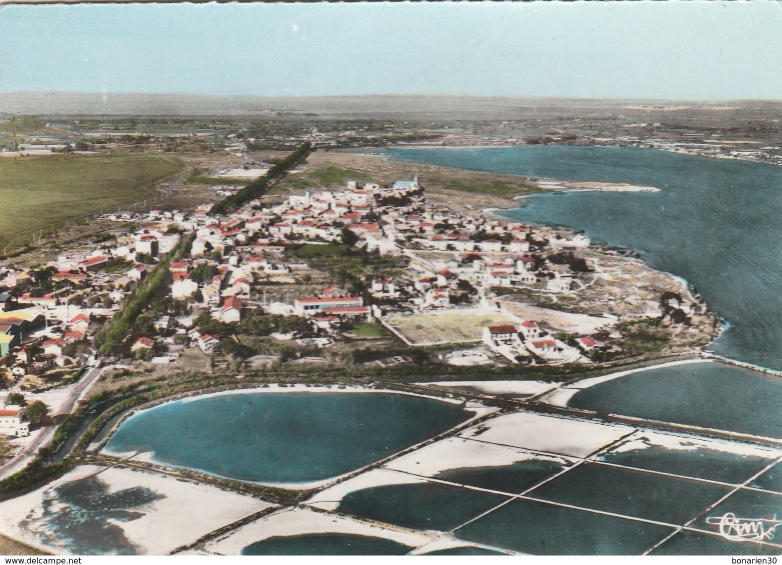 CPSM 13  FOS SUR MER VUE AERIENNE LES MARAIS SALANTS - Sonstige & Ohne Zuordnung