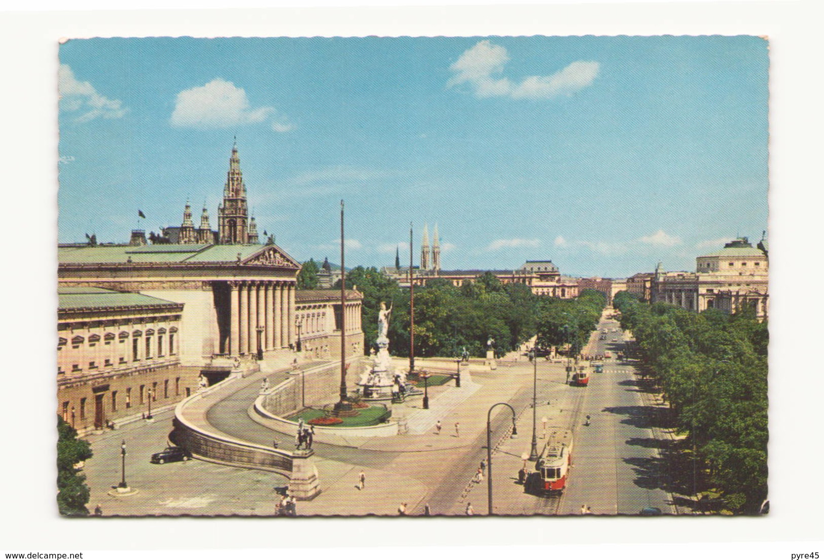 AUTRICHE WIEN RINGSTASSE PARLAMENT RATHAUS UND BURGTHEATER - Ringstrasse