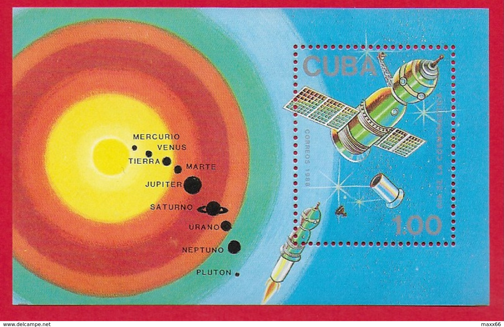 CUBA MNH - 1988 Cosmonautics Day - 1 $MN - Michel CU BL104 - Nuovi