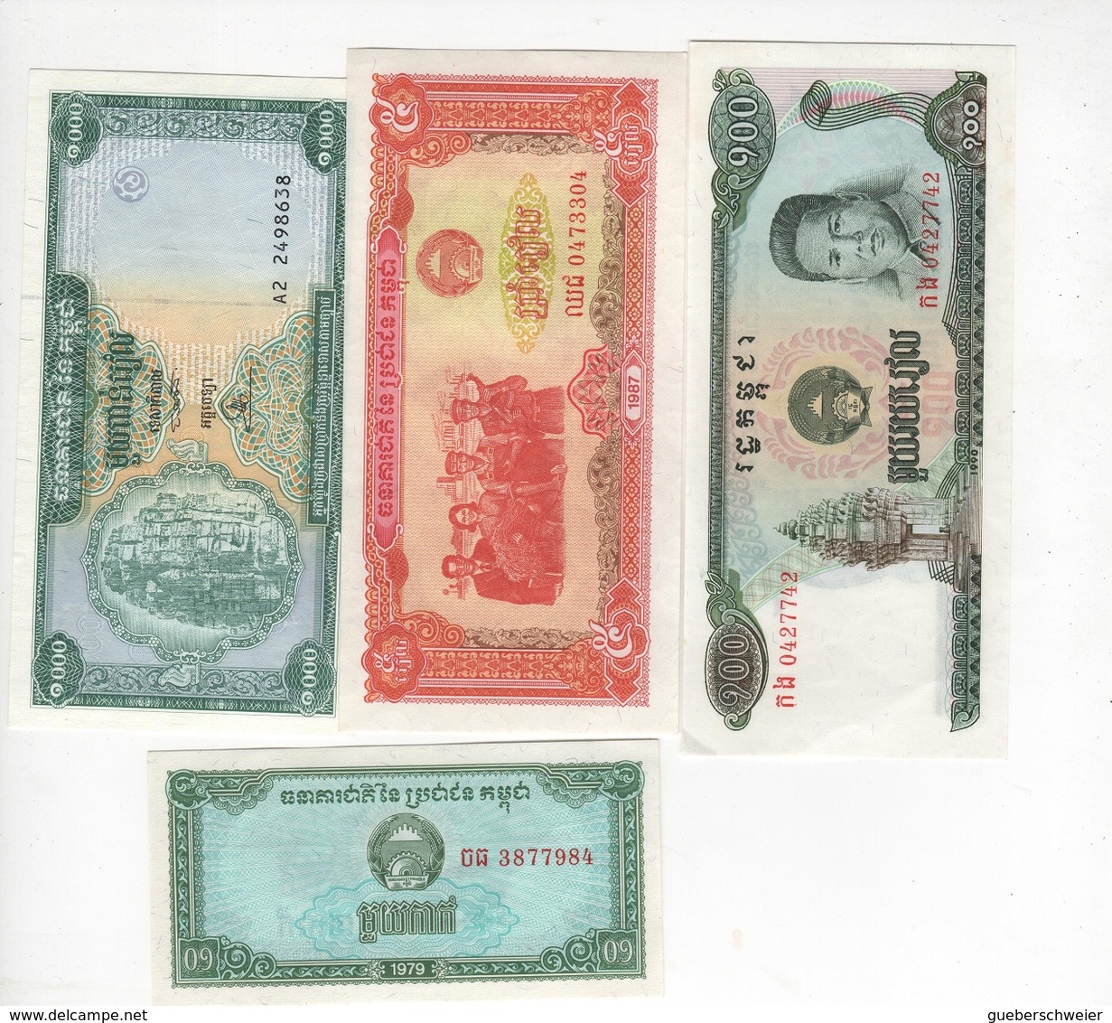 B34 - CAMBODGE Lot De 4 Billets 1er Choix - Cambodge