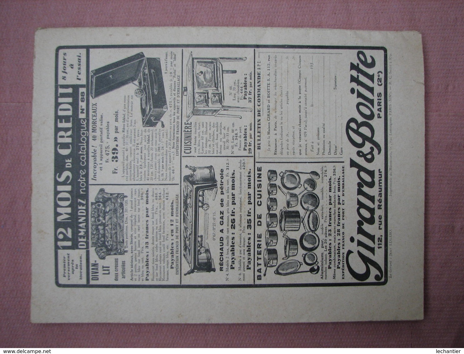 Almanach Du PETIT  ECHO De La MODE 1933  Beaux Clichés Noir Et Blanc Et Couleur TBE - 1900-1940