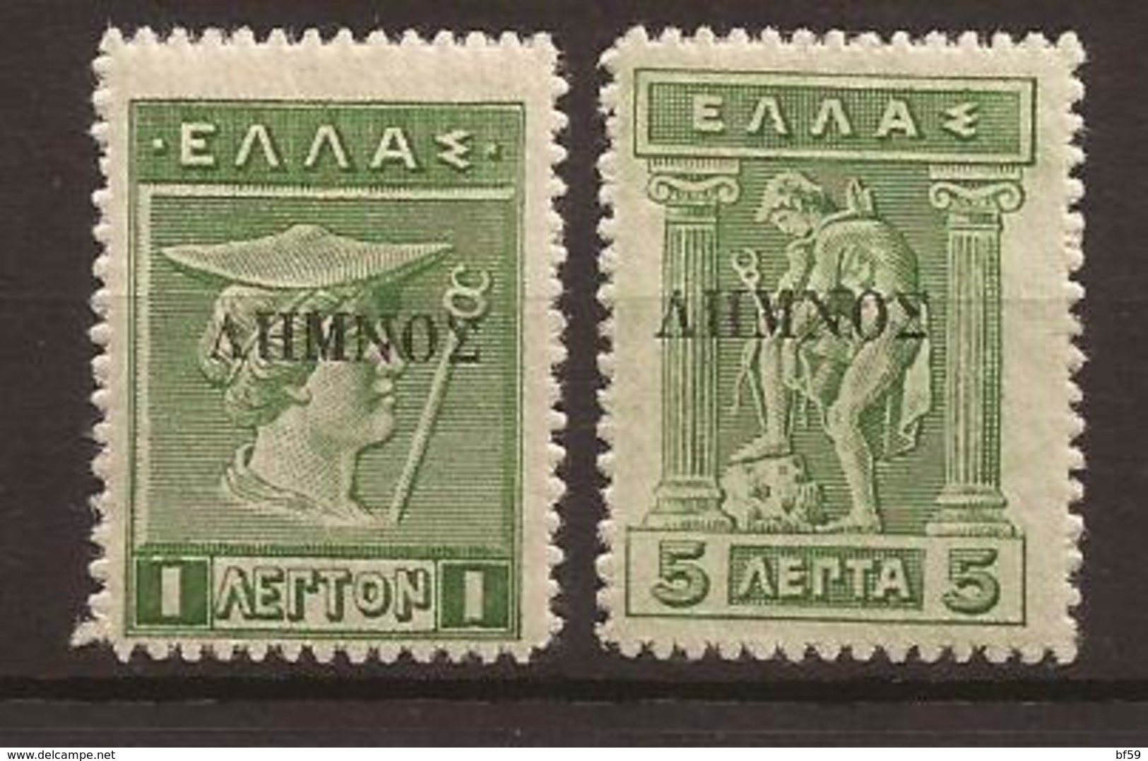 GRECE LEMNOS - 1912 - N° 1 Et 6 - NEUF X MLH - Lemnos