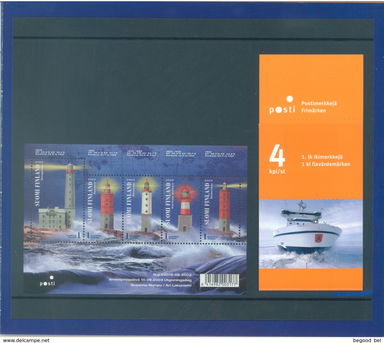 FINLAND - 2003 2005 - MNH/** - COLLECTOR LIGHTHOUSES ICEBREAKERS - Yv BLOC 21 BOOKLET C1730 - Lot 18985 - Neufs