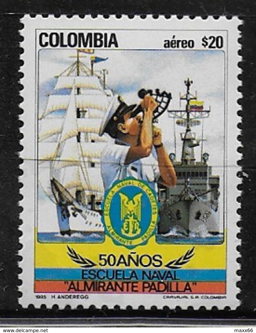 COLOMBIA MNH - 1985 Airmail - The 50th Anniversary Of Almirante Padilla Naval College - 20 $ - Michel CO 1652 - Colombia