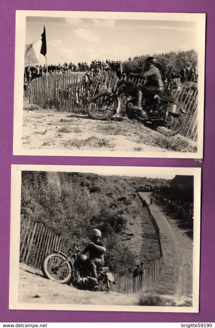 LOT - 2 PHOTOGRAPHIES - 59 - BERGUES - SPORT / MOTO CROSS / 1954 - Places