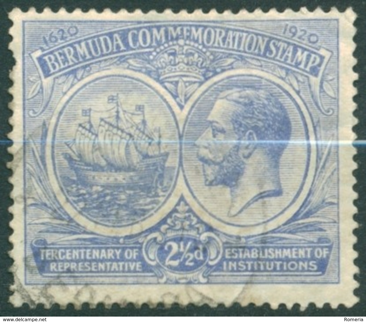 Bermuda - 1921 - Yt 56 - Tricentenaire Institutions Représentatives - Obl. - Bermudes