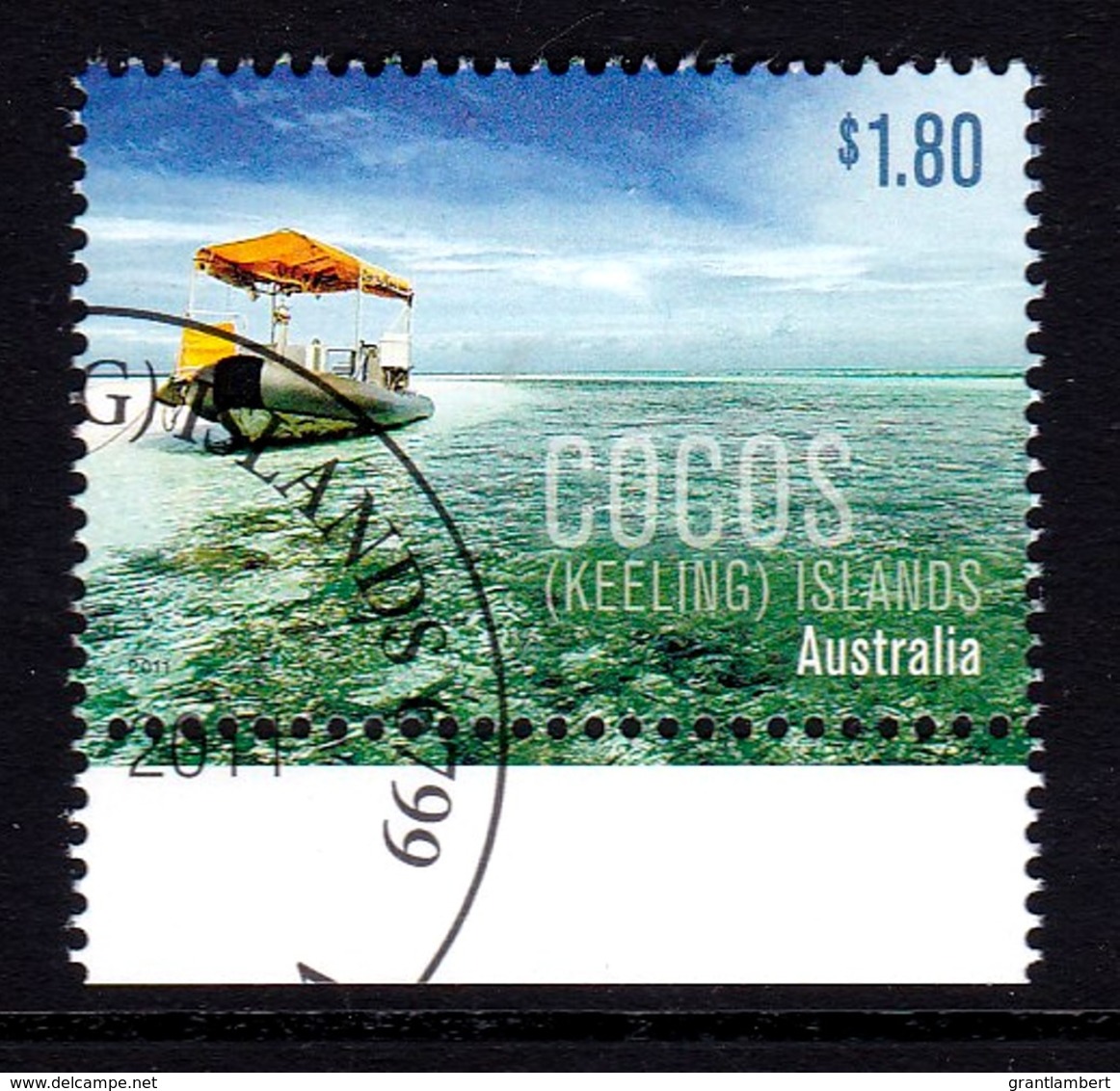 Cocos Islands 2011 Boats $1.80 Marginal CTO - Cocos (Keeling) Islands