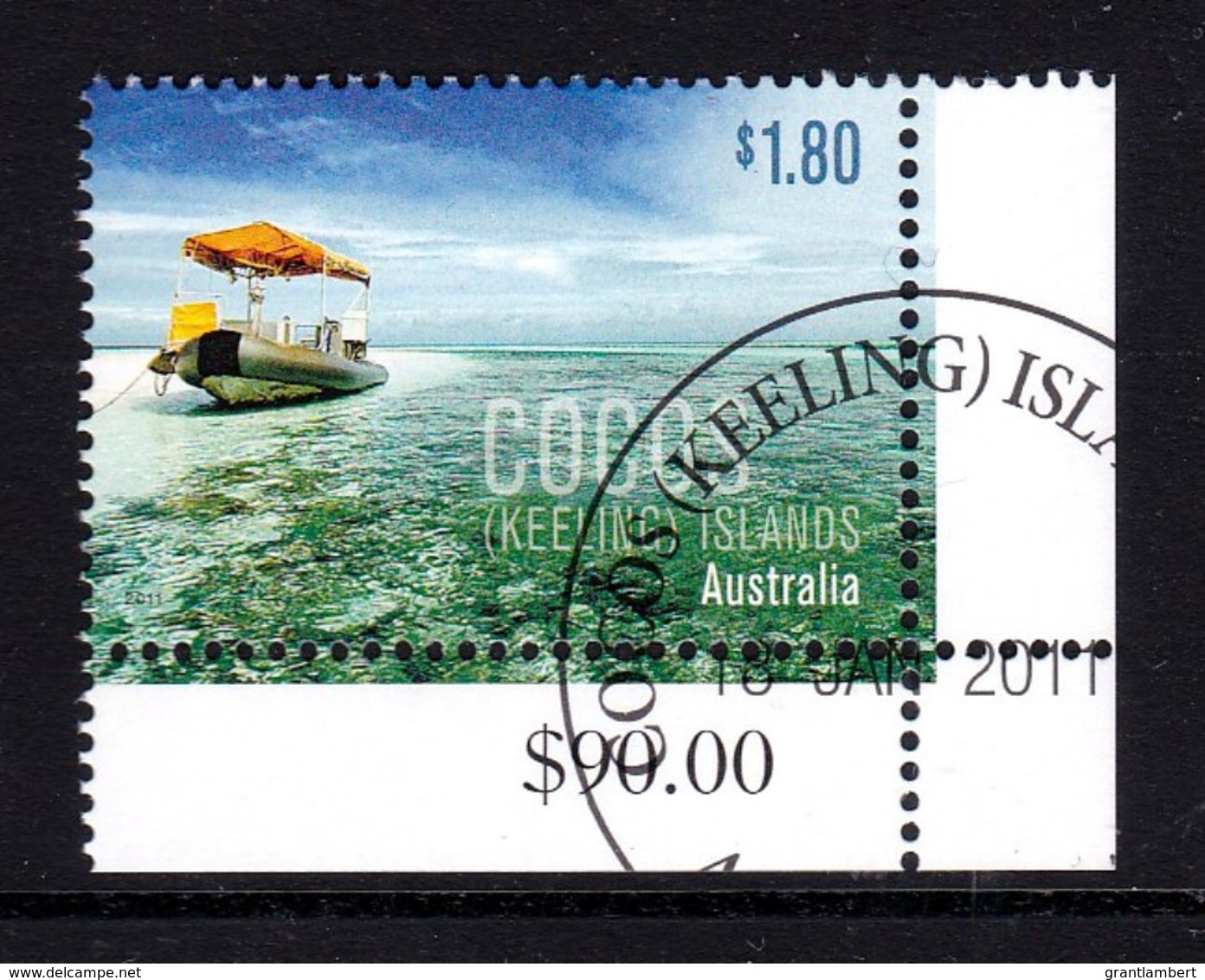 Cocos Islands 2011 Boats $1.80 Corner CTO - Cocos (Keeling) Islands