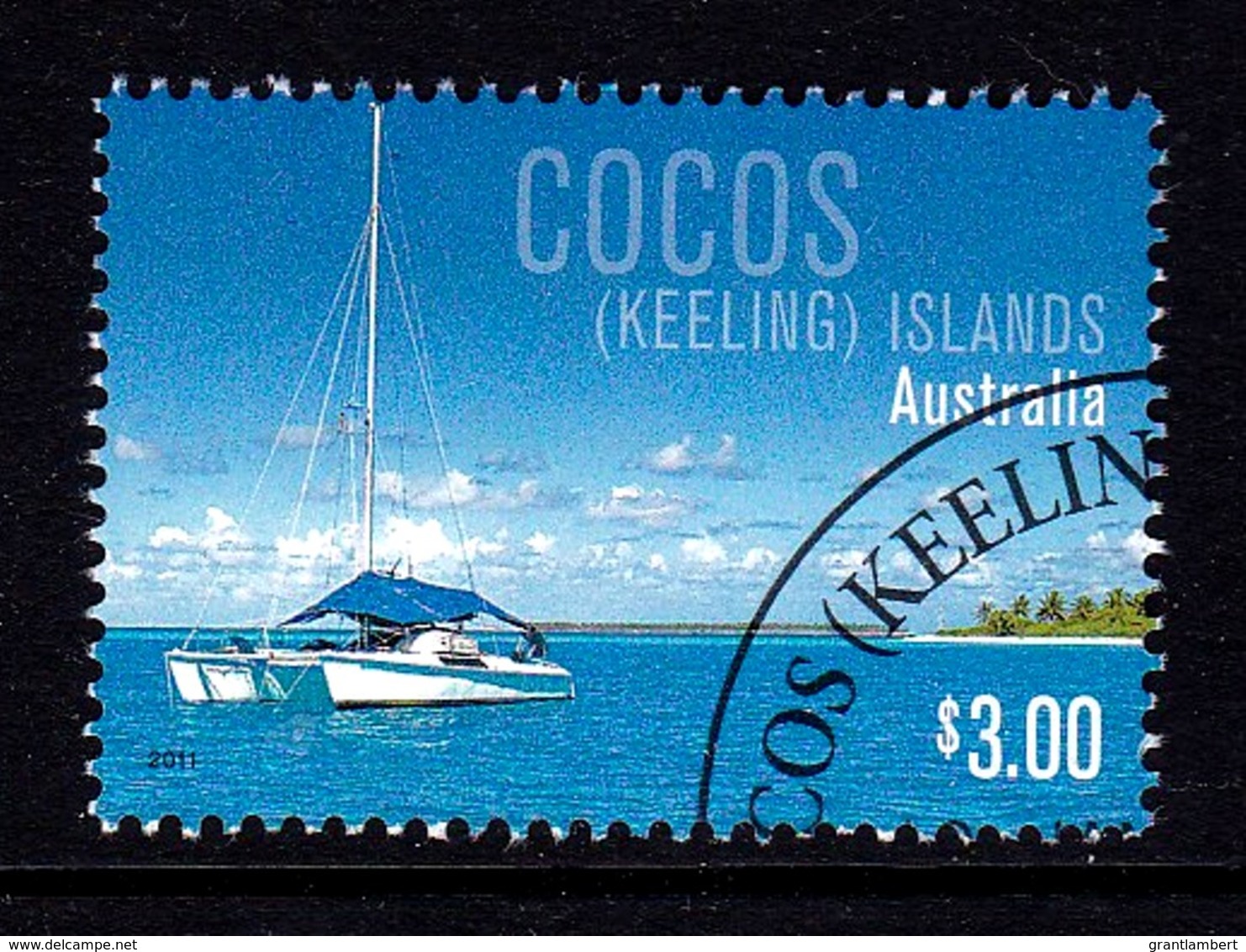 Cocos Islands 2011 Boats $3 CTO - Cocos (Keeling) Islands