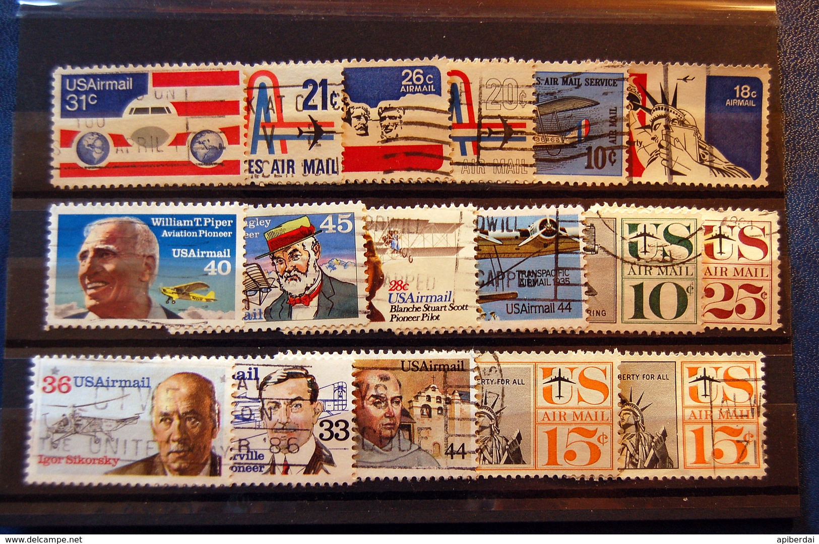 USA  étas-unis US - Small Batch Of  17 Airmail PA Stamps Used - 3a. 1961-… Usati