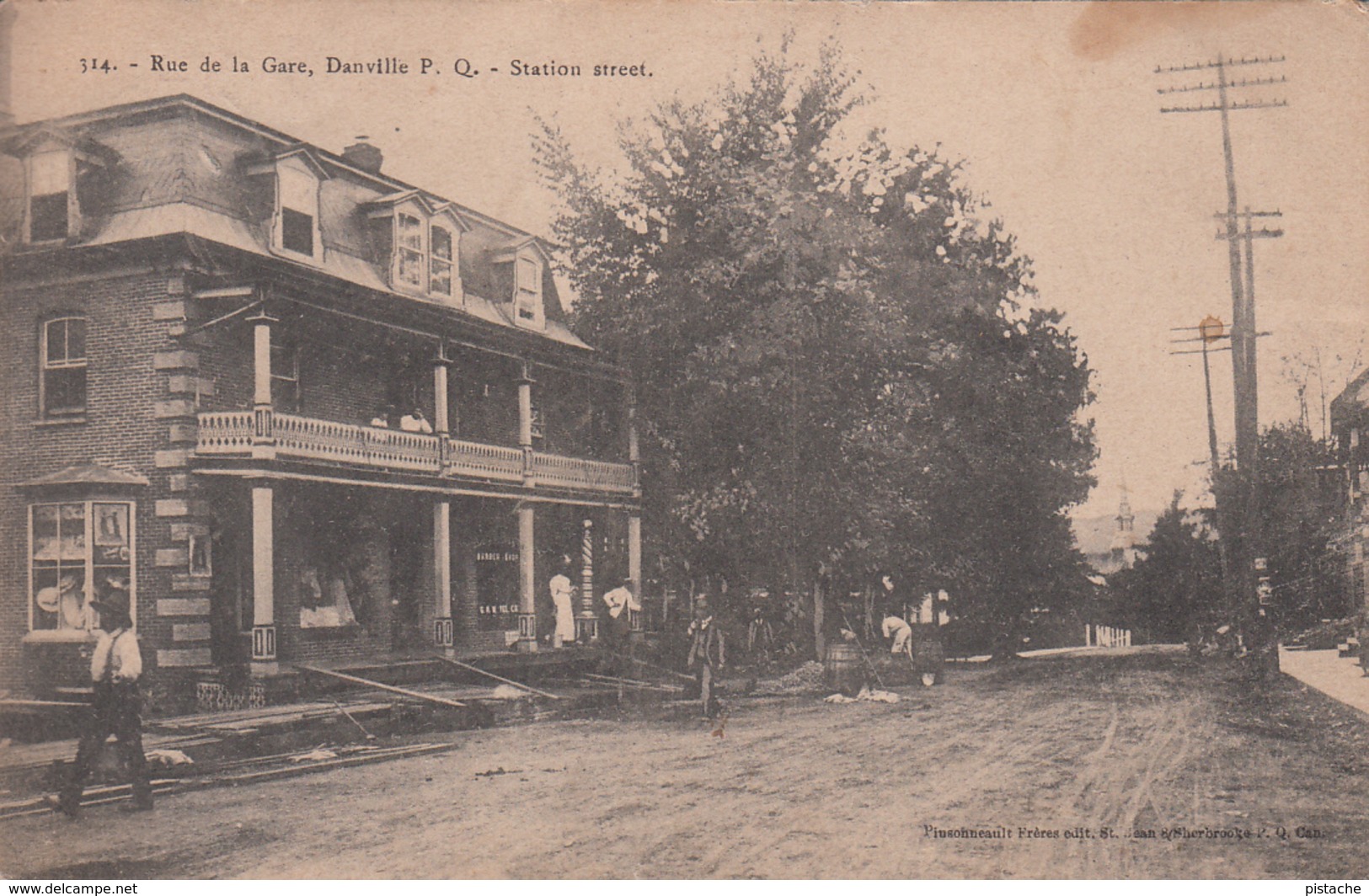 Danville Québec Canada - Rue De La Gare - By Pinsonneault - Written In 1906 (?) - 2 Scans - Autres & Non Classés