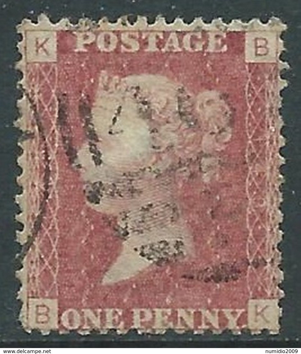 1858-79 GREAT BRITAIN USED SG 43 1d PLATE 149 (KB) - F18-9 - Usati