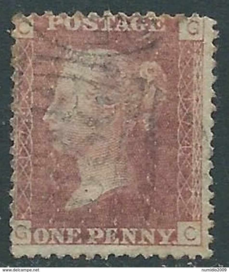 1858-79 GREAT BRITAIN USED SG 43 1d PLATE 174 (CG) - F19-2 - Usati