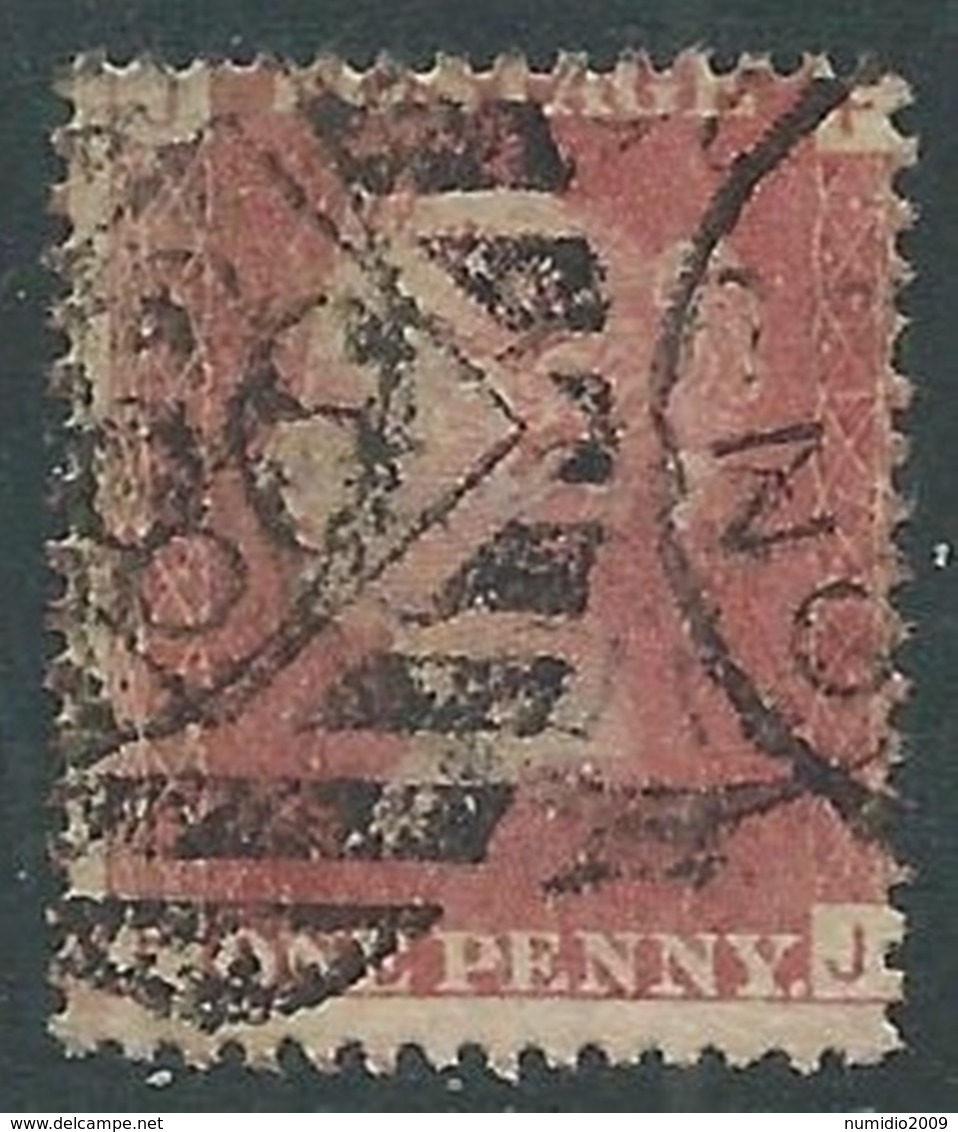 1858-79 GREAT BRITAIN USED SG 43 1d PLATE 178 (FJ) - F19-3 - Usados