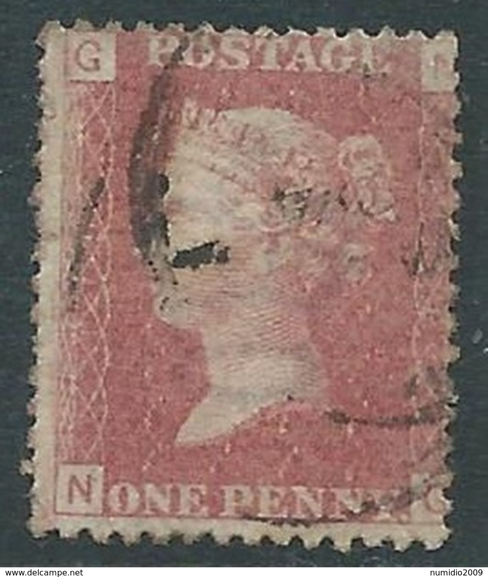 1858-79 GREAT BRITAIN USED SG 43 1d PLATE 179 (GN) - F19-3 - Usati