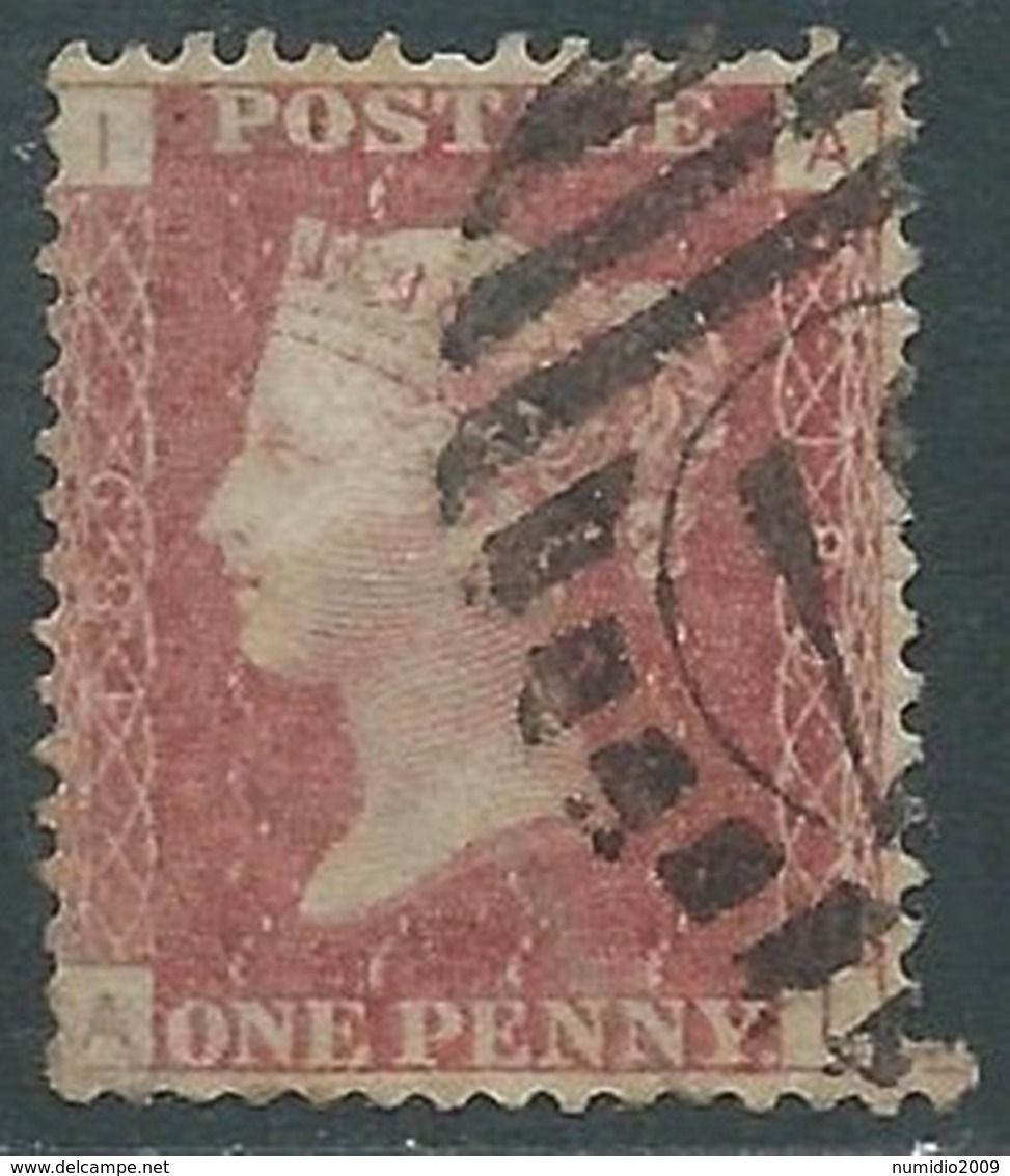 1858-79 GREAT BRITAIN USED SG 43 1d PLATE 189 (IA) - F19-4 - Usati