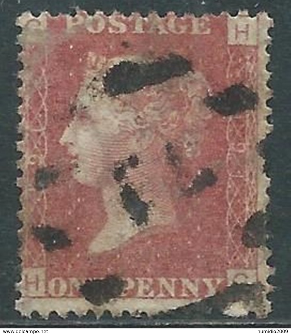 1858-79 GREAT BRITAIN USED SG 43 1d PLATE 191 (GH) - F19-4 - Used Stamps