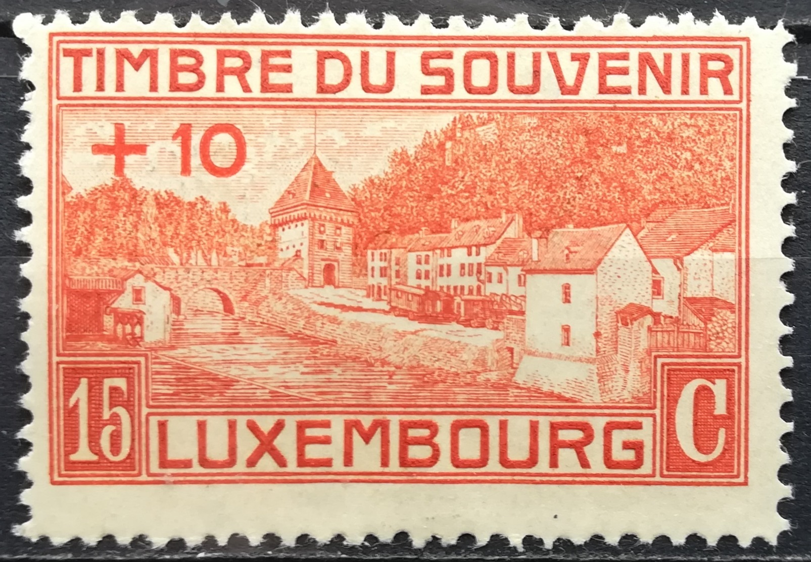 1921 LUXEMBOURG MH G World War I Monumets Overprint With Faltz - Neufs