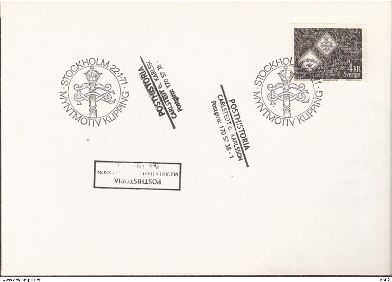 Sweden 1971 Coins From 1568, So-called "Wadstena Cliffs", Silver, Mi 701 FDC - Briefe U. Dokumente