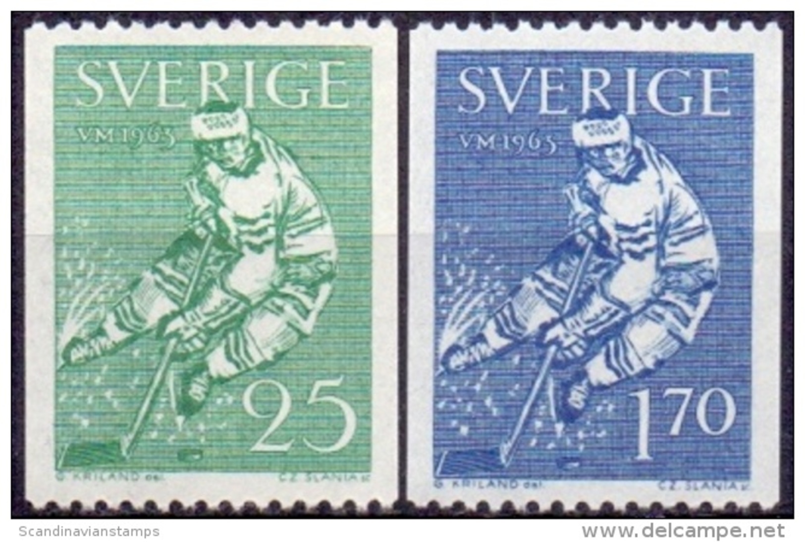 ZWEDEN 1963 W.K IJshocky PF-MNH - Nuevos