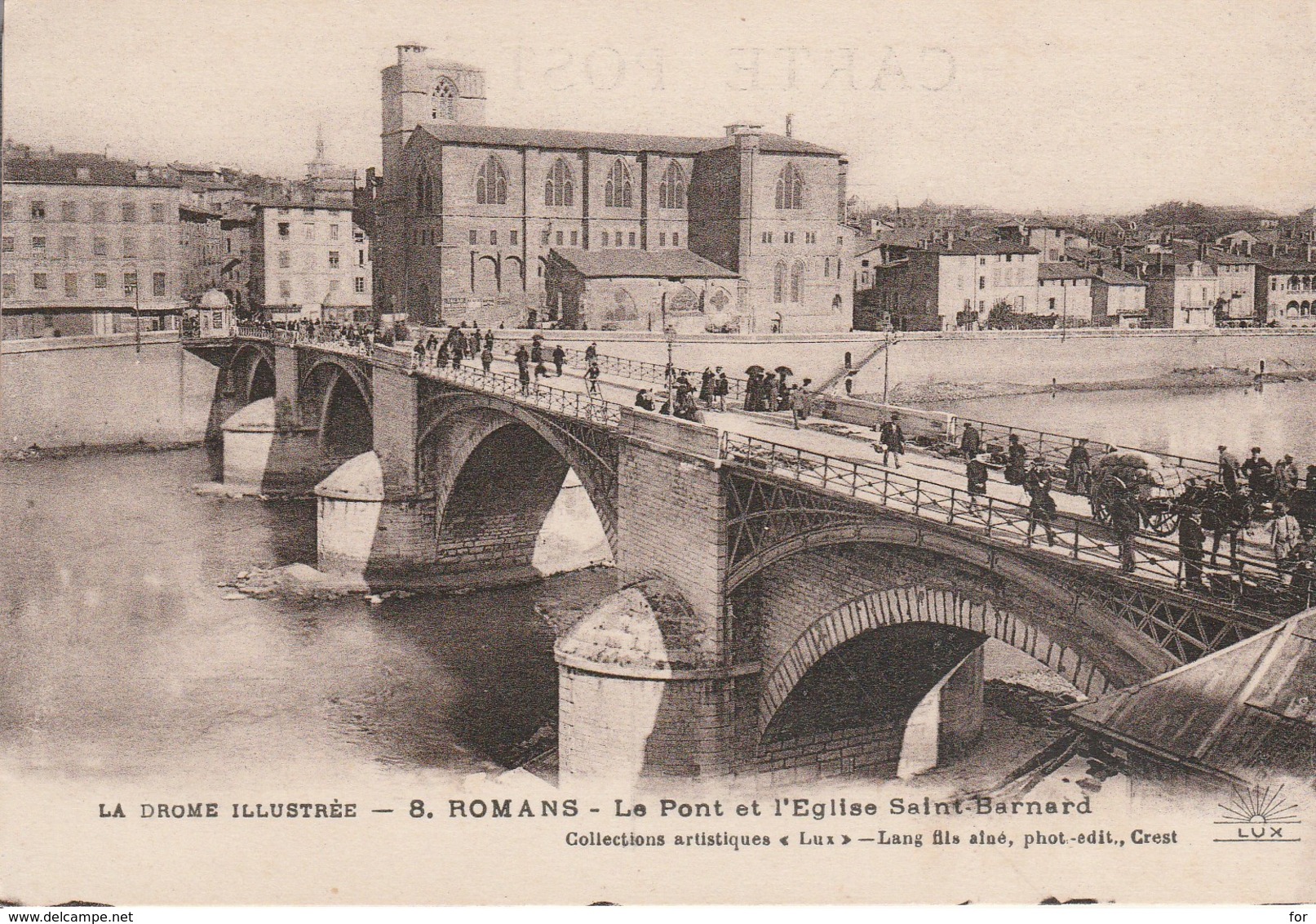 Drome : ROMANS-sur-ISERE : Le Pont Et L'église Saint-barnard - Romans Sur Isere