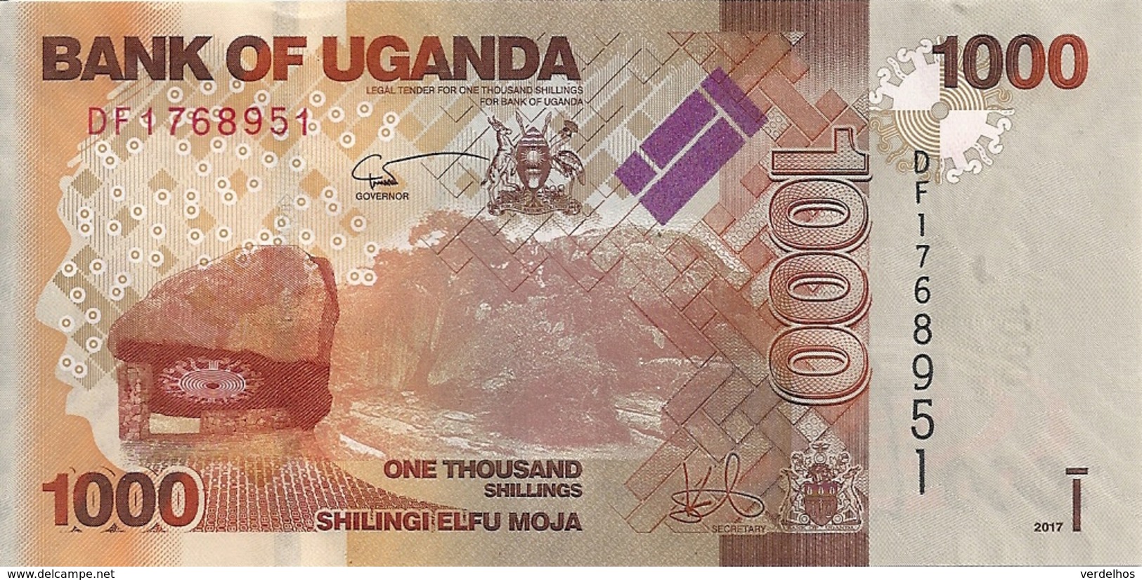 OUGANDA 1000 SHILLINGS 2017 UNC P 49 E - Ouganda