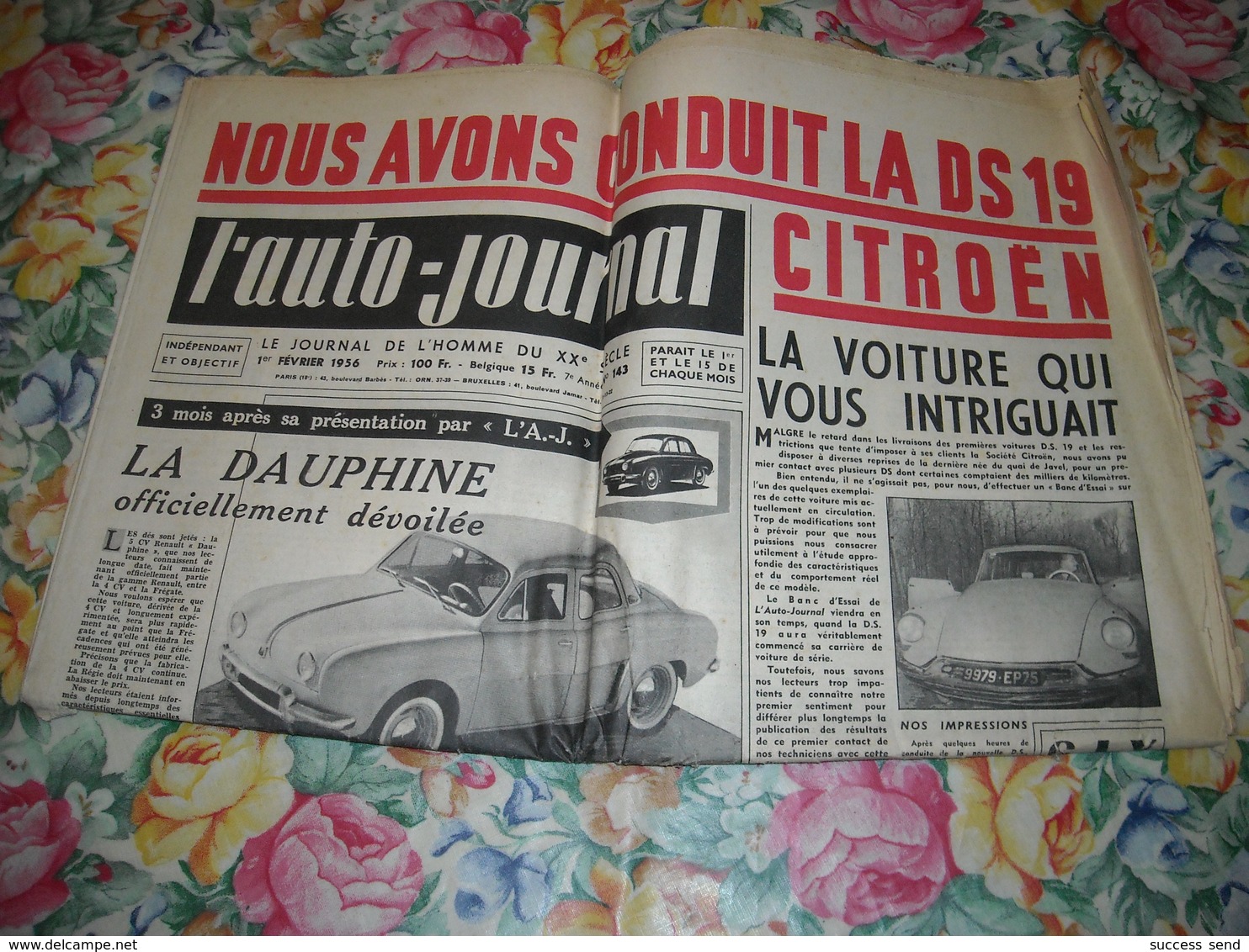 L'AUTO-JOURNAL Fév 1956. LA DAUPHINE. LA DS 19 CITROËN.  MOTO CSEPEL 250 - Auto