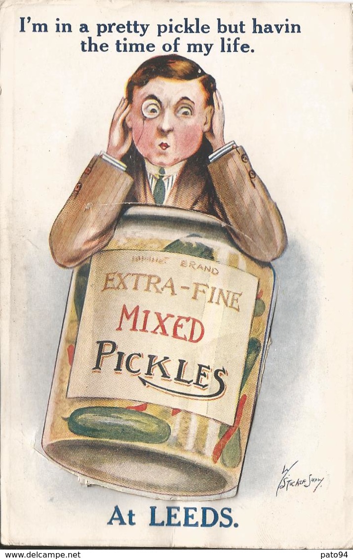 ANGLETERRE  /  LEEDS  /  Extra-Fine Mixed  Pickles  /  Carte à  Système  Avec  Dépliant - Leeds