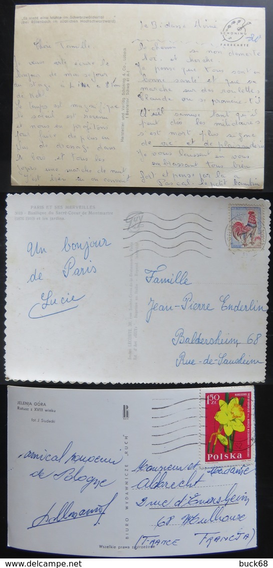 Lot de 60 cartes postales anciennes et modernes Alsace Monde - tous les détails dans la description / see description