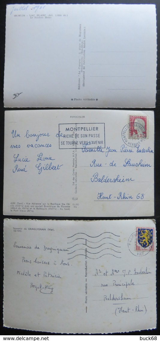 Lot de 60 cartes postales anciennes et modernes Alsace Monde - tous les détails dans la description / see description