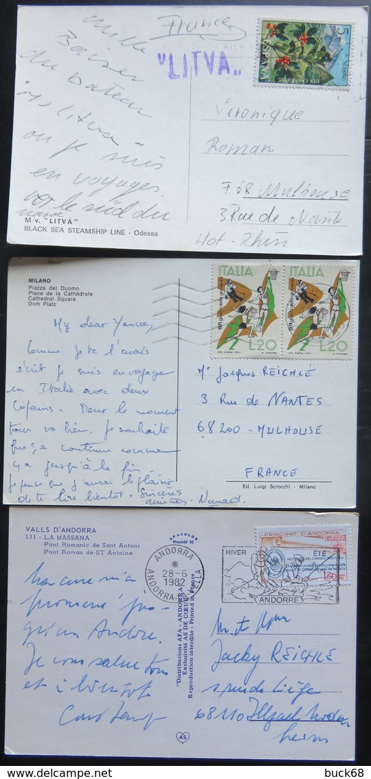 Lot de 60 cartes postales anciennes et modernes Alsace Monde - tous les détails dans la description / see description