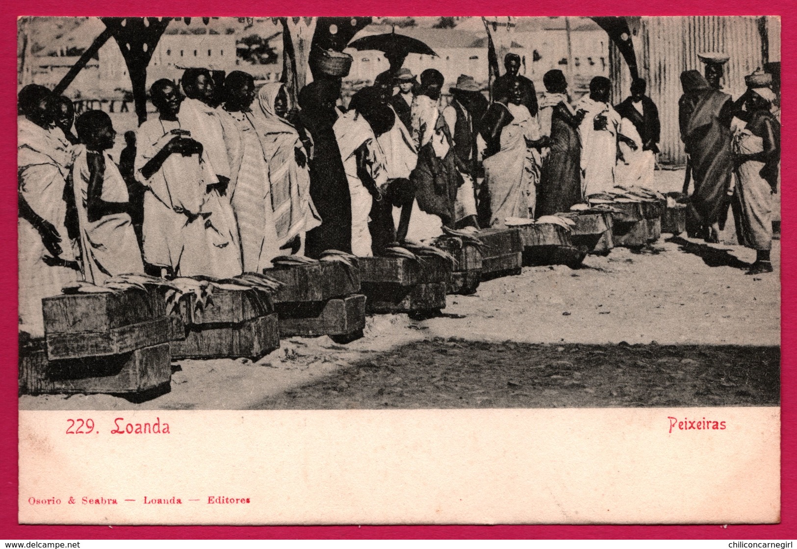 Loanda - Peixeiras - Marché - Pêche - Porteur - Animée - Edit. OSORIO & SEABRA - Angola